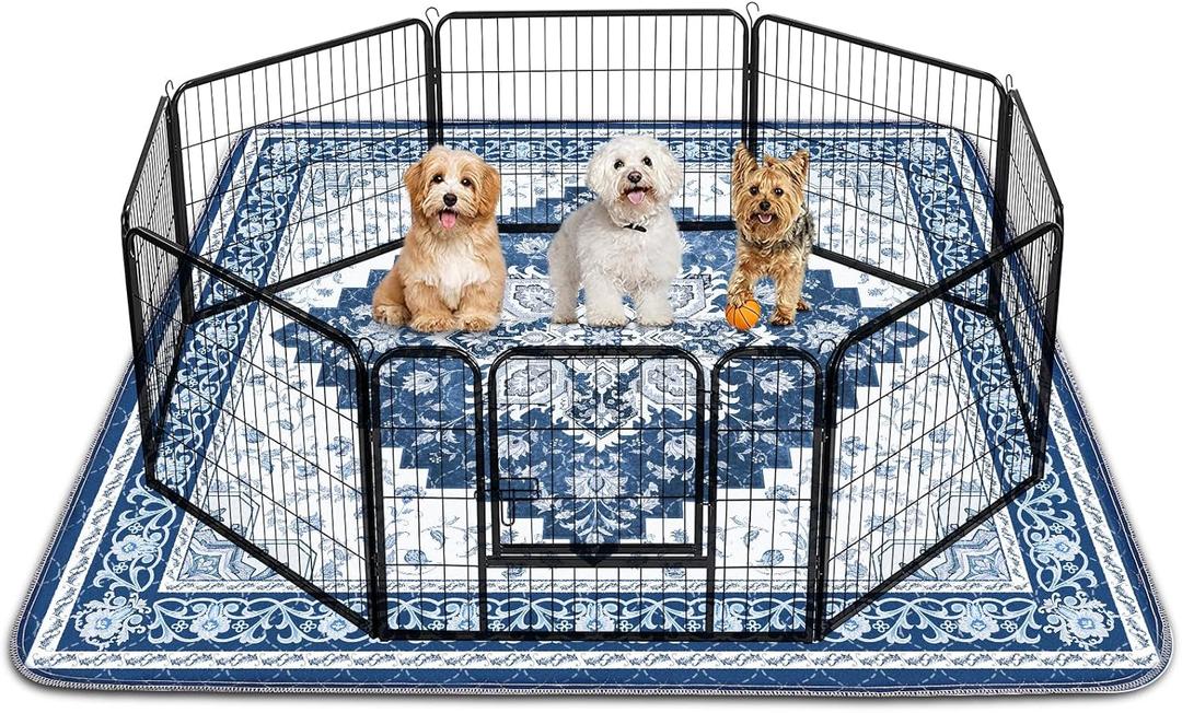 INVENHO 2PACK Washable Pee Pads for Dogs 72"x72" Reusable Dog Pads Extra Large Upgrade Non-Slip Dog Pee Pads Heavy Absorbency Puppy Pee Pads Quick Dry Whelping Pads/Waterproof Puppy Training Pad