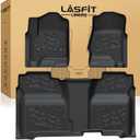 LASFIT Floor Mats 2014-2018 for Chevrolet Chevy Silverado/GMC Sierra 1500 Only Crew Cab, 2015-2019 Silverado/Sierra 2500HD 3500 HD, Only Crew Cab, with Carpet Floor, Only Fit 1st Row Bucket Seating