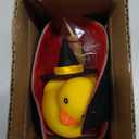 Car Rubber Duck, Funny Duck Car Ornaments with Min Magic Hat Broom Glasses Cloak and Wizard Broom for Dashboard Decoration