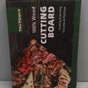 Cutting Boards for Kitchen, Checkered Cutting Board Upgraded, Acacia Wood Chopping Board with Juice Grooves & Handles, Large Butcher Block Serving Tray with Gift Box, 16.5" x 11.6" x 0.8"