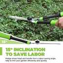 WORKPRO Hedge Shears, 23'' Manual Hedge Trimmers with Chrome Plated Steel Blade & Ergonomic Handle, Home Garden Pruner Hedge Clippers Perfect for Trimming Borders, Boxwood, and Tall Bushes