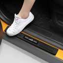 Hellet 4PCS Car Door Sill Protector for Ford 2021-2025 2026 Bronco Sport Accessories Matte Black ABS Plastic Material Full Coverage Door Entry Guards