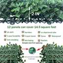 ODTORY Artificial Grass Wall Panels Backdrop,13.15 X 13.15 in 12P (14.5 sqft) UV-Anti New Bottom Plate Greenery Boxwood Panels for Indoor Outdoor Green Wall Decor & Ivy Fence Covering Privacy