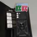 Anvzle for Samsung Galaxy S21 5G Case with [2 Pack] Tempered Glass Screen Protector, for Galaxy S21 [Military-Grade] Protective，Lens Protects Magnetic Kickstand Holder Phone Case Black