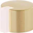 EVI Door Stoppers | Brass Door Stop - Adhesive Fastening - White Protector Rubber - 1.1 x 0.79 Inch Door Stopper
