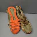 COKAFIL Mens Walking Shoes Running Athletic Fashion Tennis Blade Sneakers,Gold, 7.5