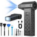 Compressed Air Duster, 260000RPM Powerful Mini Electric Dust Blower, Rechargeable Dust Fan with Fast Charging, 4-Gear Adjustable Air Blower for Computer/House/Outdoor/Car, Gifts for Men