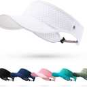 LONGLONG Sports Sun Visor Hat with Non-Slip Toggle Breathable for Women Men | Adjustable Quick Dry Moisture-Wicking Soft Lightweight Mesh Sun Protection Cap Golf Tennis Pickleball Running Garden Hiking
