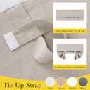 NICETOWN 100% Blackout Linen Sand French Door Curtain for Window, 26"W x 64"L