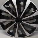 Hubcap Wheel Covers Replacement R16 Size Hub Caps Universal-Fit Steel Wheel Rim Cap ABS Tire Cover for Most Cars Trucks SUV Sedans -Set of 416-inchSilver-Black