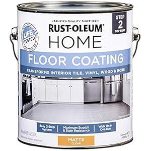 Rust-Oleum 358585 Floor Coating Top Coat Matte Clear Gal, 1 Gallon (Pack of 1)