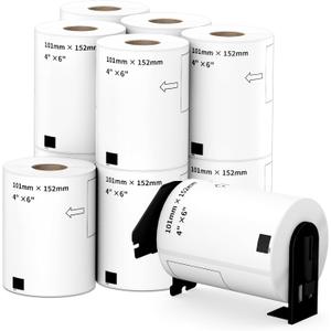 Compatible 4" x 6" Shipping Labels Replacement for DK-1241 Compatible with Brother QL Label Printers (12 Rolls + 1 Frame, 200 Labels/Roll)