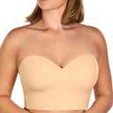 HSIA Longline Strapless Bra for Women, Anti-Slip Support Corset for Large Bust Convertible Bustier Bandeau for Big Breasts