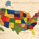 USA Map Wooden Jigsaw Puzzle for Kids | 44 Puzzle Pieces | Learning & Educational Toy Gift for Boys & Girls Ages 3 Years and Above