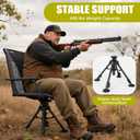 Kalkal Swivel Hunting Chair, 400lbs Capacity Silent Hunting Blind Chair