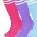 Zando 3 Pairs Kids Soccer Socks Baseball Softball Socks Youth Athletic Socks Boys Girls Knee High Socks