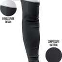 Nxtrnd Double Arm Sleeves, Two Tone Arm Sleeve, Football Arm Sleeves, Sold as a Pair (Black, M)