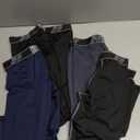 HOPLYNN 4 Pack Youth Boy’s Compression Pants Leggings Tights Athletic Base Layer Under Pants Gear for Football Sports, 8-9 Y