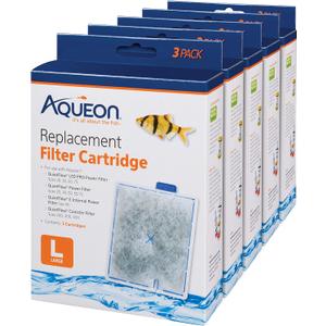 Aqueon Replacement Filter Cartridges For Filter Models 20, 30, 40, 50, and 75, and Canister Models 200, 300, and 400, Large, 15 pack