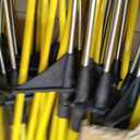 BEIYI 48 Inches Electric Fence Fiberglass Posts, 50 Pack Step in Electric Fence Post, Temporary Portable Fence Stakes for Livestock, Big Insulator, Yellow