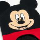 Disney Boys Mickey Mouse Winter Hat and 2 Pair Mitten or Gloves Set (Age 2-7) (Mickey Ears Mitten Red/Black)