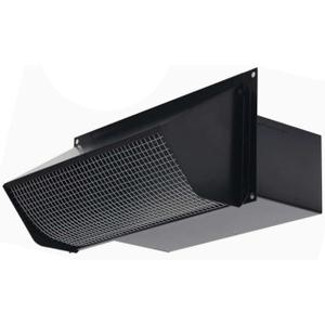 10 Inch Wall Vent Cap for Microwave Kitchen Range Hood Exhaust for 3-1/4"x10" Rectangular Duct Exhaust Vent Cap with Damper and Screen for Range Hood Kitchen Dryer Bath, Black