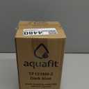 AQUAFIT Half Gallon Water Bottle with Time Marker - Straw & Chug Lid - BPA Free Gym Water Bottle with Straw - Big Gallon Jug (Blue, 64 oz - 2 Lids)