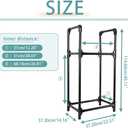 Hershii Tire Storage Rack Standing Garage Storage Shelf Organizer for Indoor Outdoor Use - Black, 22.51'' X 14.16'' X 45.11''