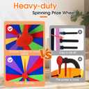 24 inch Spinning Prize Wheel with Stand, Heavy-Duty Storable Spinning Wheel for Prizes, DIY Wheel Spinner for Trade Shows Carnivals Fortune Spinning Game, Heigh Adjusable 20''-71''
