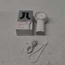 JISULIFE Portable Handheld Turbo Fan [16H Max Cooling Time], 4000mAh USB Rechargeable Personal Battery Operated Lash Small Pocket Fan with 5 Speeds for Travel/Outdoor/Vacation/Concerts - White