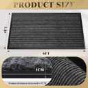 4'x6' Extra Large Non-Slip Door Mat Rug - Heavy Duty Polyester Entryway Mat for Indoor Outdoor Covered Entrance - Stain Resistant Commercial Doormat for Home, Office Building, Mall