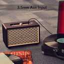 Vintage Bluetooth Speakers with Bass Enhanced Technology, Wireless & 3.5mm Aux Input for Cellphone, AC Powered (Upgraded Version)