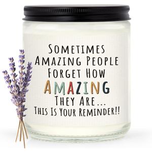 Craftique Gifts for Women, Birthday Gifts for Women- You're Amazing Candle- Friendship/Thank You/Inspirational Gift for Woman Her Friend Teacher Mom Girlfriend Sister Bestie Lavender