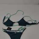 ZAFUL Women's Sexy Cutout Bikini Thong Bikini Set Tie Back Two Piece Swimsuit Bathing Suit