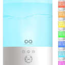 Everlasting Comfort 2.5L Top Fill Humidifier for Bedroom – Quiet, Easy to Fill & Clean, 24HR Runtime, Night Lights, Timer, Ultrasonic Cool Mist, Auto Shut-Off, Essential Oil Diffuser - White