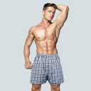 JupiterSecret Men's Woven Boxers Underwear Pack Cotton Boxer Shorts Assorted Colors