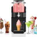 Slushie Machine for Home, 2-in-1 Slushy & Soft Serve Ice Cream Maker with Rapid Chill and 6 Presets, 15-Min Fast Slush, No Ice Needed, Frozen Slush Milkshake Margaritas for Family & Party, Black