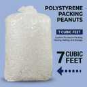 BOX USA 7NUTSW 7 Cubic Feet Loose Fill Packing Peanuts, White
