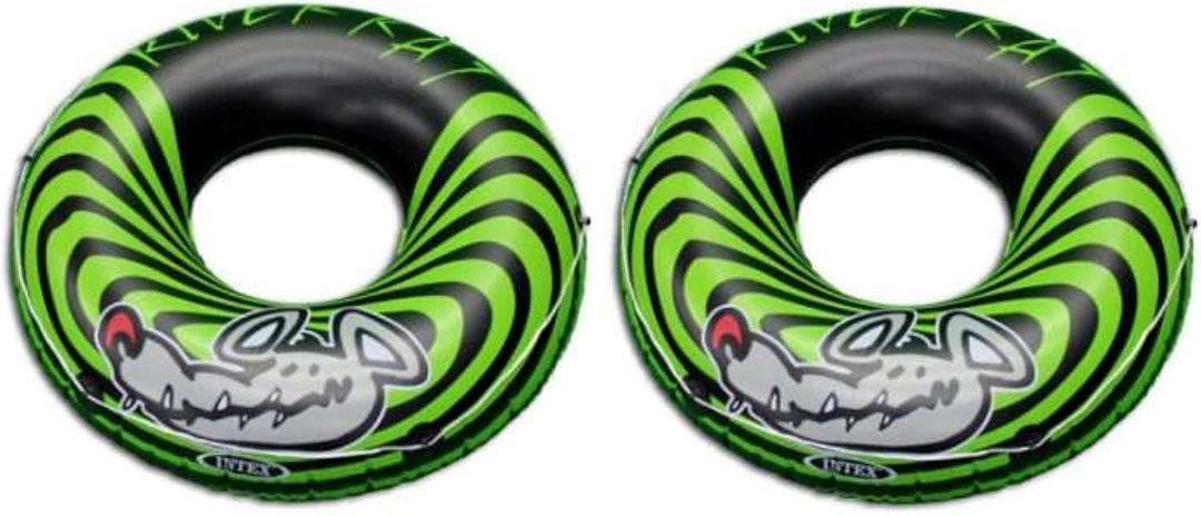 Intex 2-Pack River Rat 48-Inch Inflatable Tubes for Lake/Pool/River | 2 x 68209E