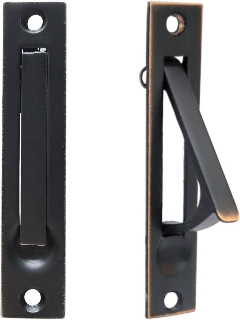 Pocket Door Edge Pull Oil Rubbed Bronze - Hidden Edge Handles Hardware for Easy Access,Stylish Pocket Door Pull,Ideal Pocket Door Hardware Solution (1 Pack)