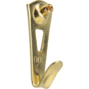 OOK 25 Pcs Professional Picture Hangers (30 lb Capacity) | Heavy Duty Brass Finish Wall Hooks with Steel Nails for Hanging Frames and Artwork | Suitable for Drywall, Wood and Plaster
