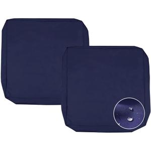 Sqodok Outdoor Cushions Covers 24X22, Patio Cushion Covers for Outdoor Furniture Waterproof Outside Seat Slipcovers Replacement Chair Cushion Covers 2pcs, Blue