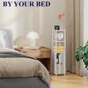 Kitsure Toilet Paper Holder Stand  Compact Bathroom Storage Cabinet for Extra Rolls and Small Items, Bathroom Organizers and Storage for Small Spaces, Over The Toilet Storage Cabinet, 31.0" H, White