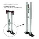 Drywall Stilts Walking Taping Professional Aluminum Tool Stilt 24"-40" for Sheetrock Painting or CleaningSilver