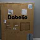 Mom's Choice Award Winner-BABELIO 26-40" Metal Baby Gate with Wood Pattern, PressGuard C5 Easy Install Pressure Mounted Dog Gate for Stairs and Doorways, with Wall Protectors and Extension Kits