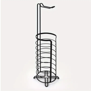 Dark Brown Wire Bathroom Tissue Holder And Storage