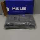 MIULEE Set of 2 Waffle Bathroom Rugs, Boho Bath Rugs Non Slip Washable, Super Absorbent Bath Mats, Ultra Soft Rubber Backed Shower Mats for Bathroom Floor, Tub and Shower, Dark Grey, 18x30 Inch