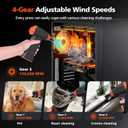 15-in-1 Electric Compressed Air Duster, 110000RPM Cordless Portable Air Blower Mini Powerful Jet Dry Blower 4 Adjustable Speeds Levels Rechargeable for Keyboard, PC, Car