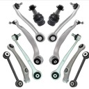 TRQ Front Suspension Kit Ball Joint Control Arm Control Arm with Ball Joint Sway Bar Stabilizer Link Compatible with 2012-2016 Audi A6 2013-2016 A6 Quattro 2012-2018 A7 Quattro 2014-2018 RS7