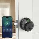 GeekTale Fingerprint Deadbolt, Fingerprint Door Knob, Smart Deadbolt Lock, Smart Door Lock, Twist to Lock&Unlock, Keyless Entry Door Lock with App, for Front Door, Garage, Easy Installation